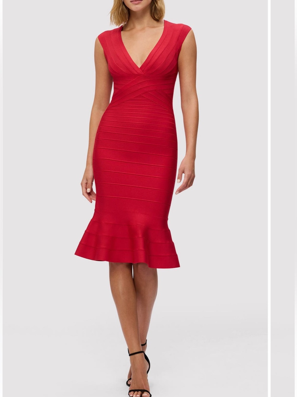 Herve Leger Sophia Bandage Flare Dress